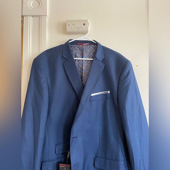 Statement Platinum Italian Wool & Cashmere Super 180 Tailored Fit Blazer - Picture 6 of 11